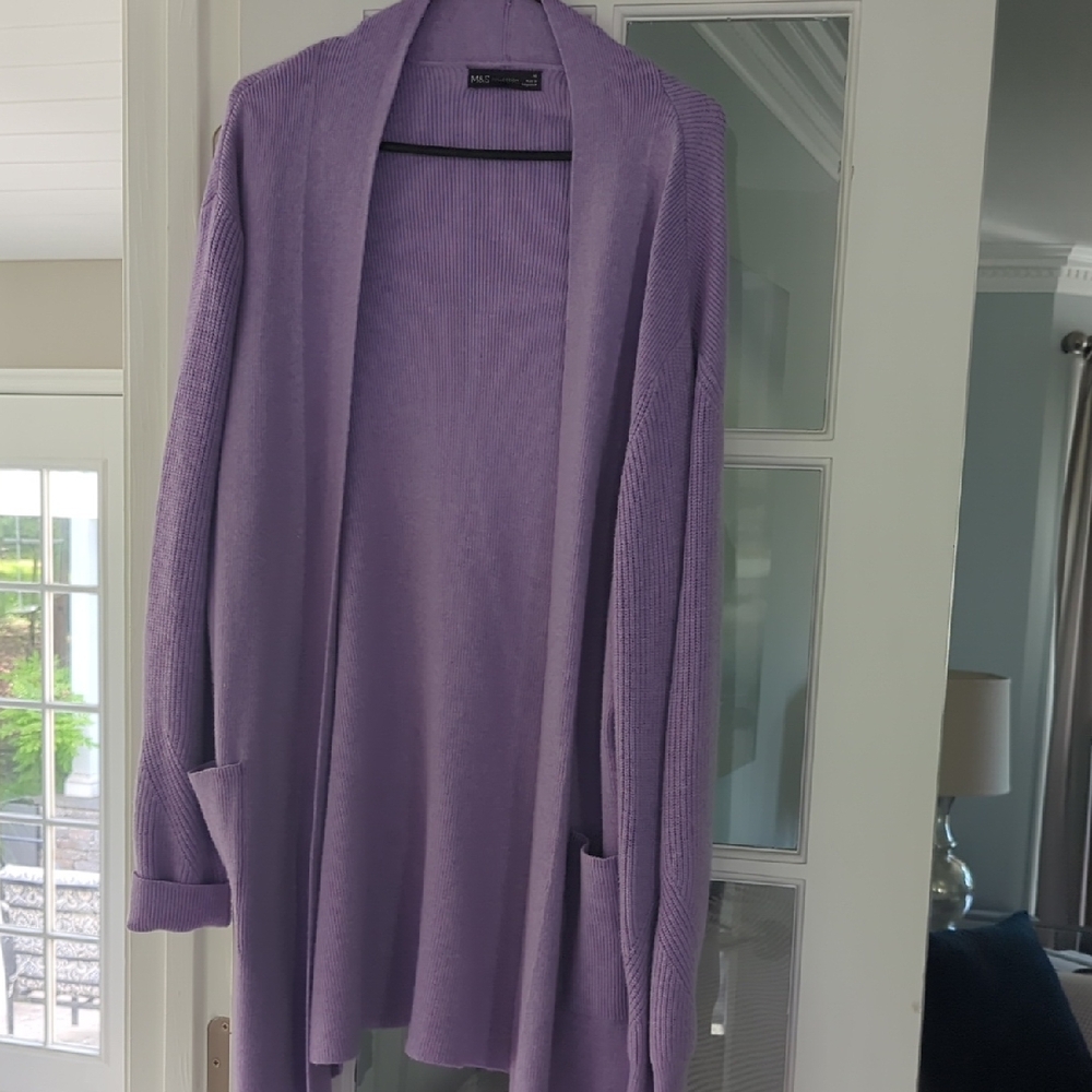 Max Studio Purple Cardigan Sweater